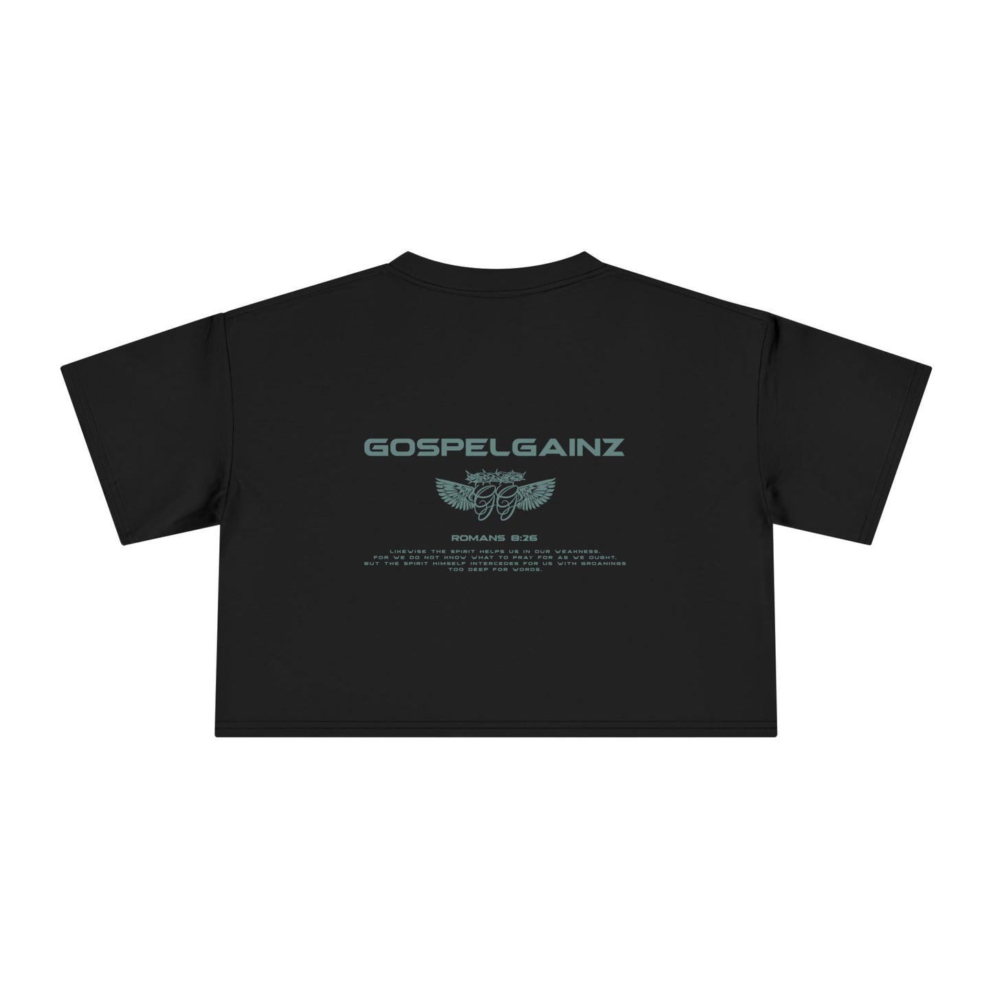 Romans 8:26 Crop Tee