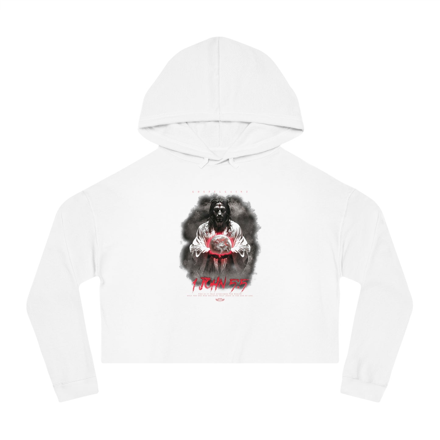 1 John 5:5 Cropped Hoodie