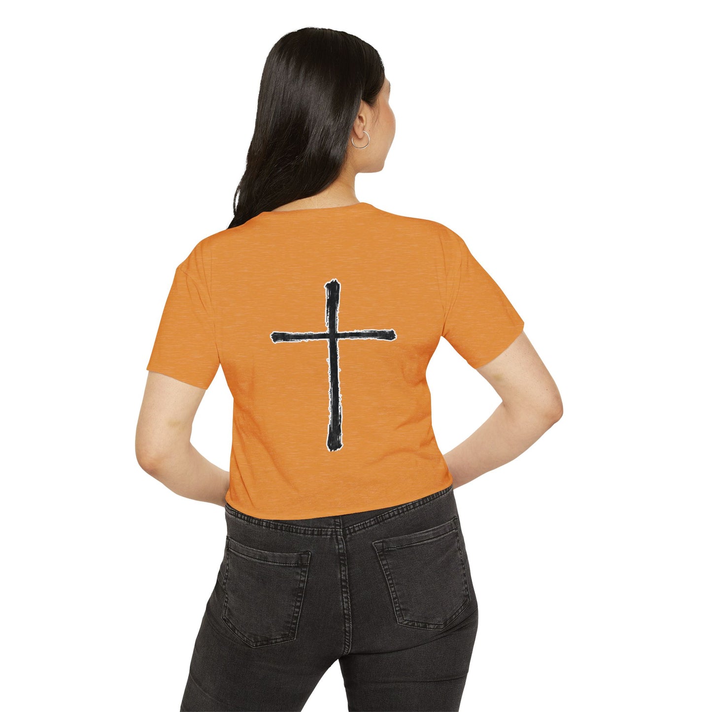 Chalk Cross Cropped Tee