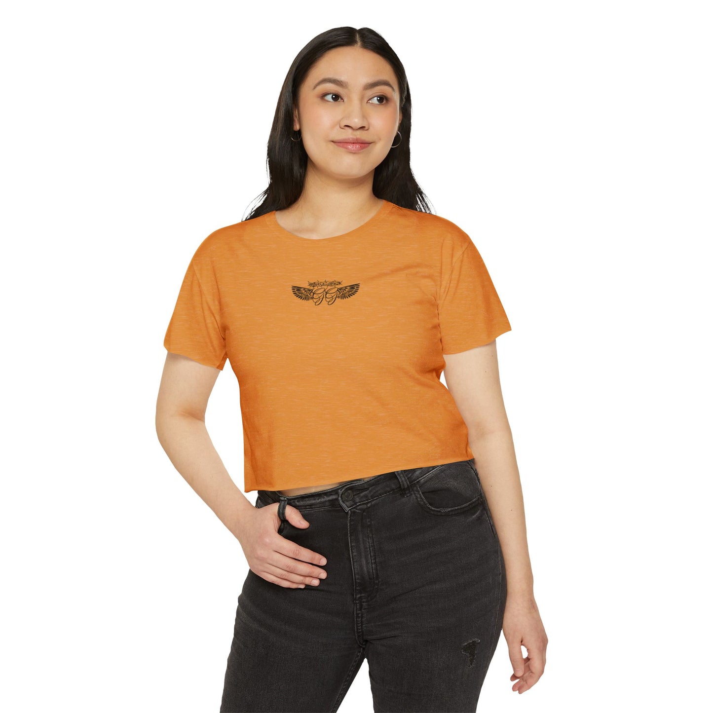 Chalk Cross Cropped Tee