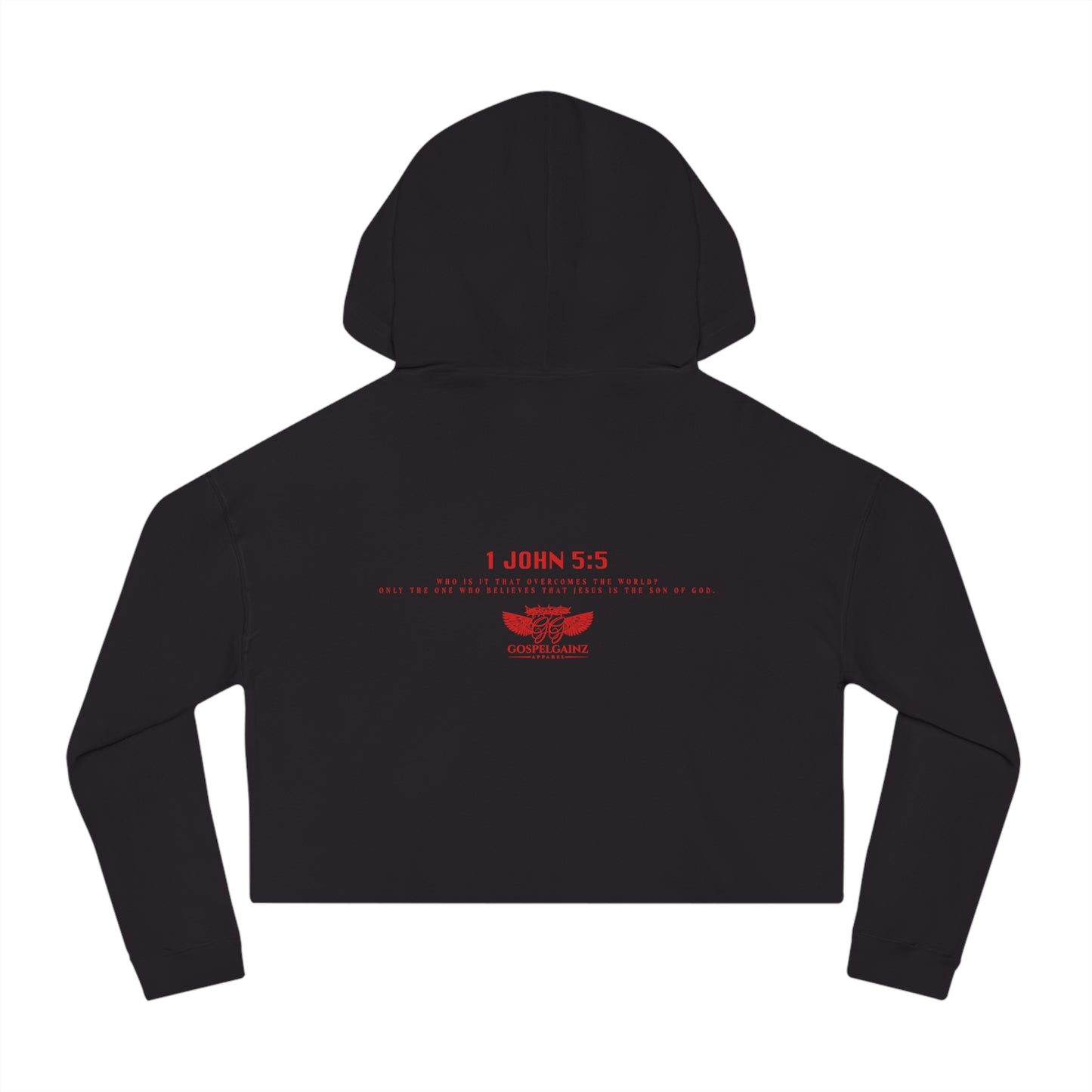 1 John 5:5 Cropped Hoodie