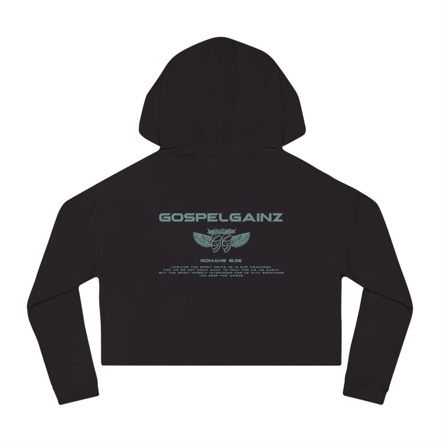 Romans 8:26 Cropped Hoodie
