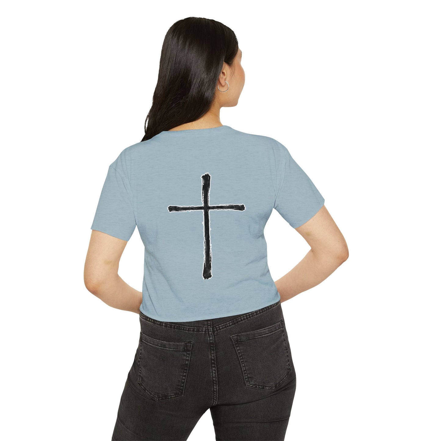 Chalk Cross Cropped Tee