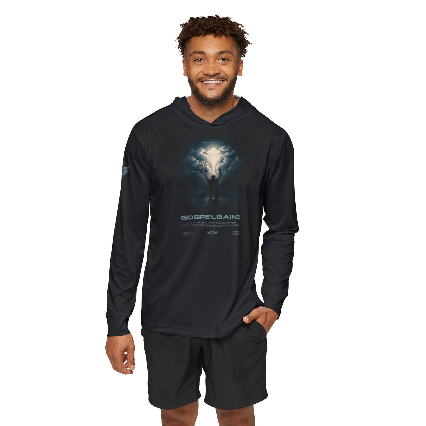 Romans 8:26 Performance Hoodie