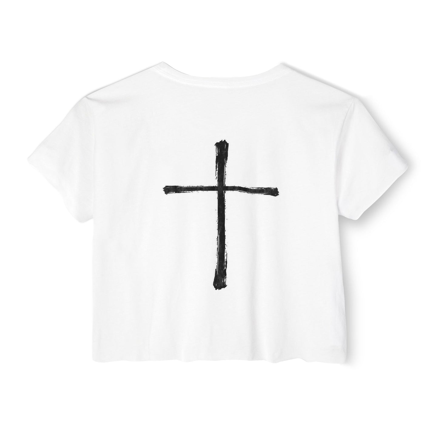 Chalk Cross Cropped Tee