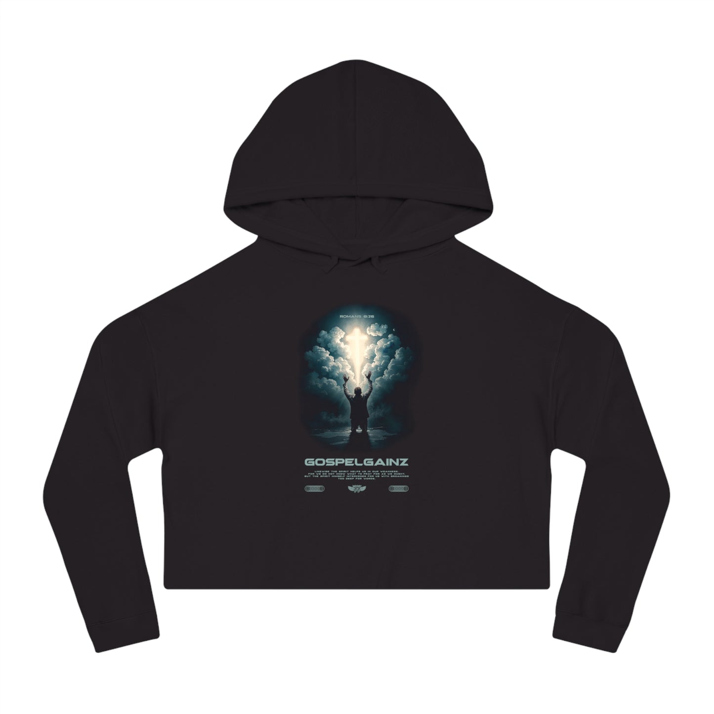 Romans 8:26 Cropped Hoodie