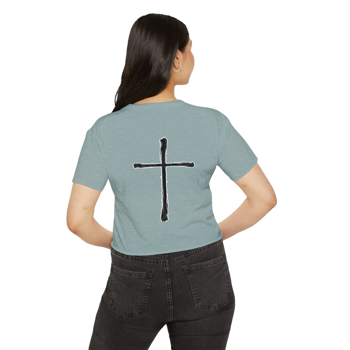 Chalk Cross Cropped Tee