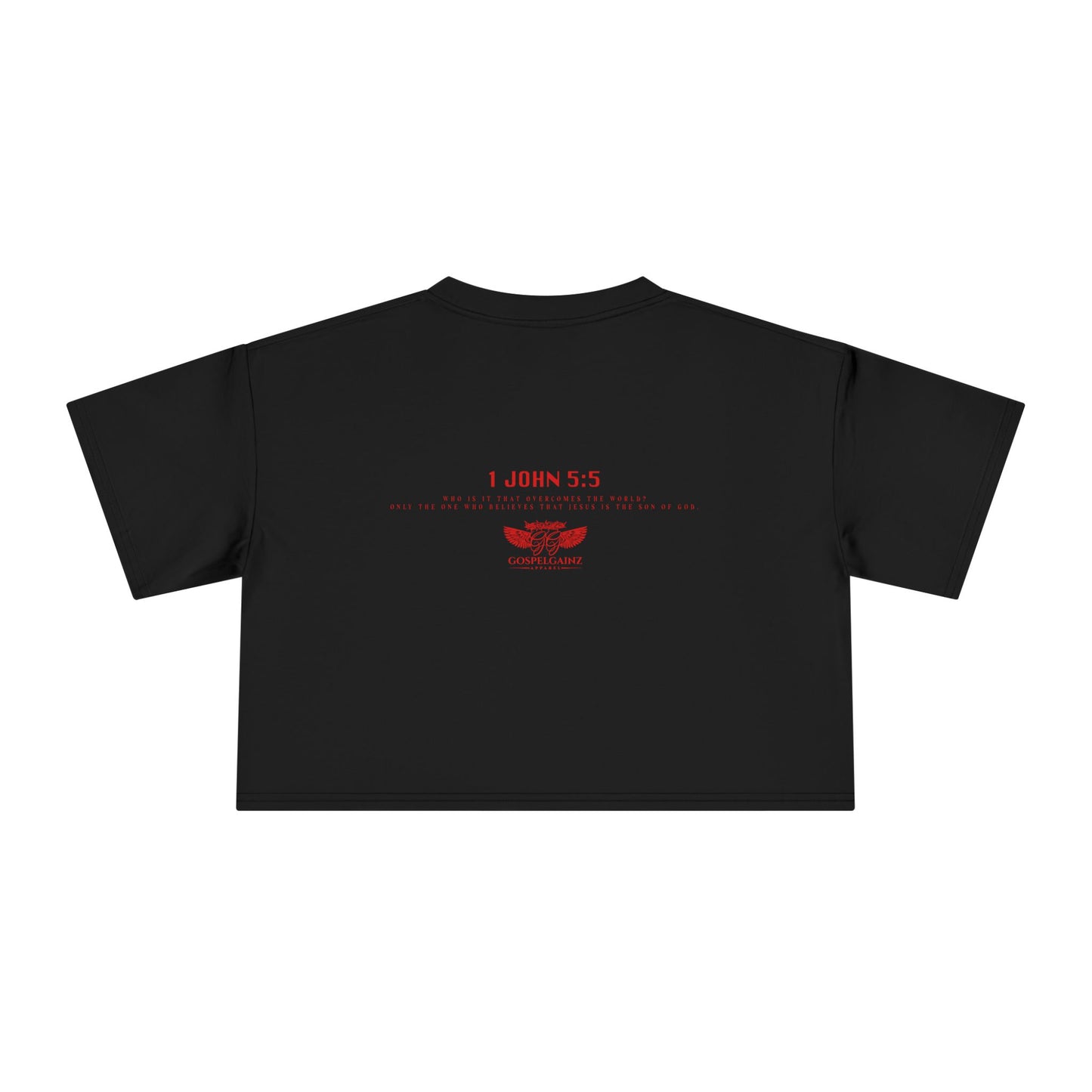 1 John 5:5 Crop Tee