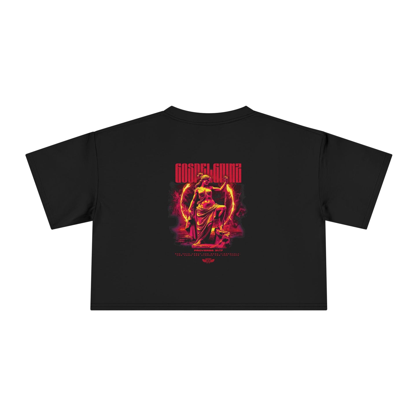 Proverbs 31:17 Crop Tee
