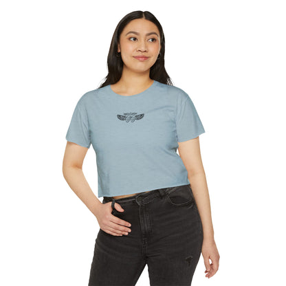 Chalk Cross Cropped Tee