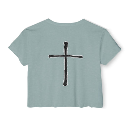 Chalk Cross Cropped Tee