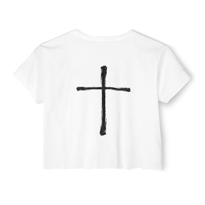 Chalk Cross Cropped Tee